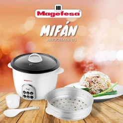 Arrocera Eléctrica Blanca 1,8lt Mifan Mgf3731 Magefesa