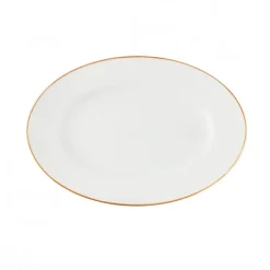 Azafate ovalado 35cm filete oro Limoges