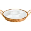Bandeja de Mimbre Redonda 5 Divisiones 42cm Banket Wolfen