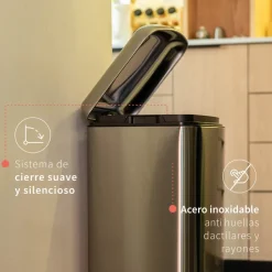 Basurero de Cocina con Pedal 40lt Iron Simplit