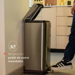 Basurero de Cocina con Pedal 40lt Iron Simplit