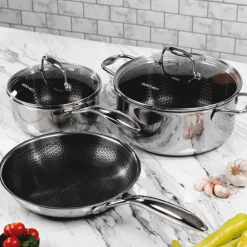 Batería de Cocina 5 piezas Acero Inoxidable Bee Roichen