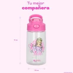 Botella Agua Niños Barbie Love 420ml con Bombilla UMA