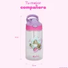 Botella Agua Niños Barbie & Pets 420ml con Bombilla UMA