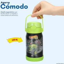 Botella Térmica Niños Hot Wheels Trucks 450ml Acero Inox UMA