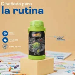 Botella Térmica Niños Hot Wheels Trucks 450ml Acero Inox UMA