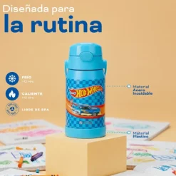 Botella Térmica Niños Hot Wheels Race 450ml Acero Inox UMA