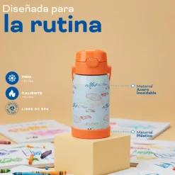 Botella Térmica Niños Hot Wheels Class 450ml Acero Inox UMA
