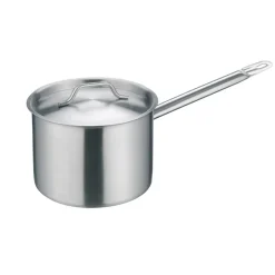 Cacerola Alta con Tapa y Mango 2lt Inoxidable 16x19,5cm E11301 Wolfen
