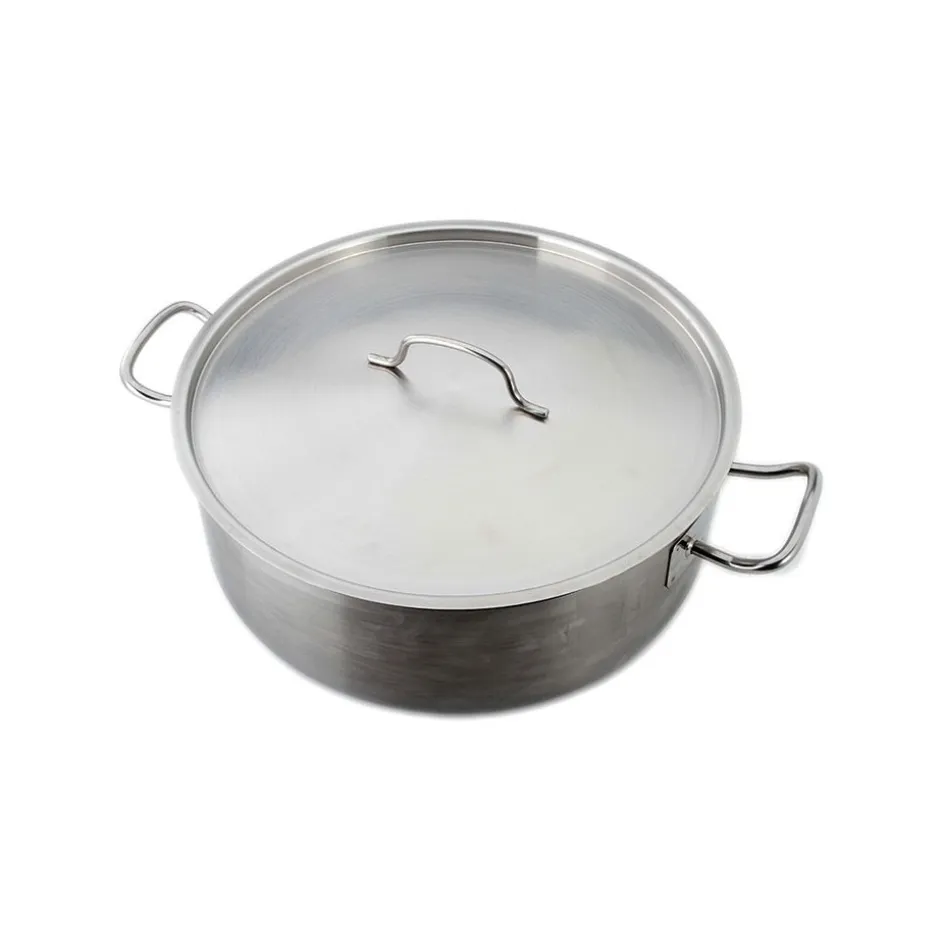Cacerola Baja con Tapa 27lt Acero Inoxidable 45x17cm Lacor