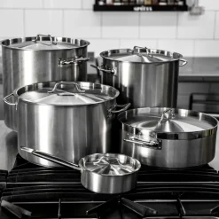 Cacerola Baja con Tapa 27lt Inoxidable 45x17cm E10708 Rinox