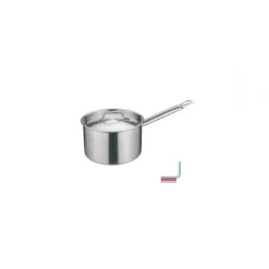 Cacerola Baja con Tapa y Mango 2,8Lt Inoxidable 22x7,5cm Wolfen
