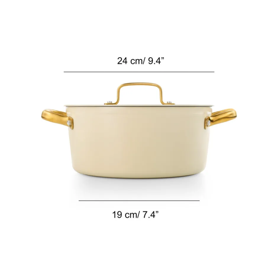 Cacerola 4,3L Aluminio Forjado Beige 24cm Samoa Iconic Arcos