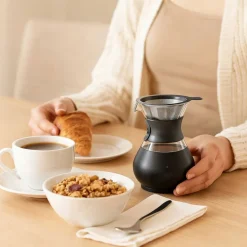 Cafetera Borosilicato con filtro y silicona 400ml Lugano