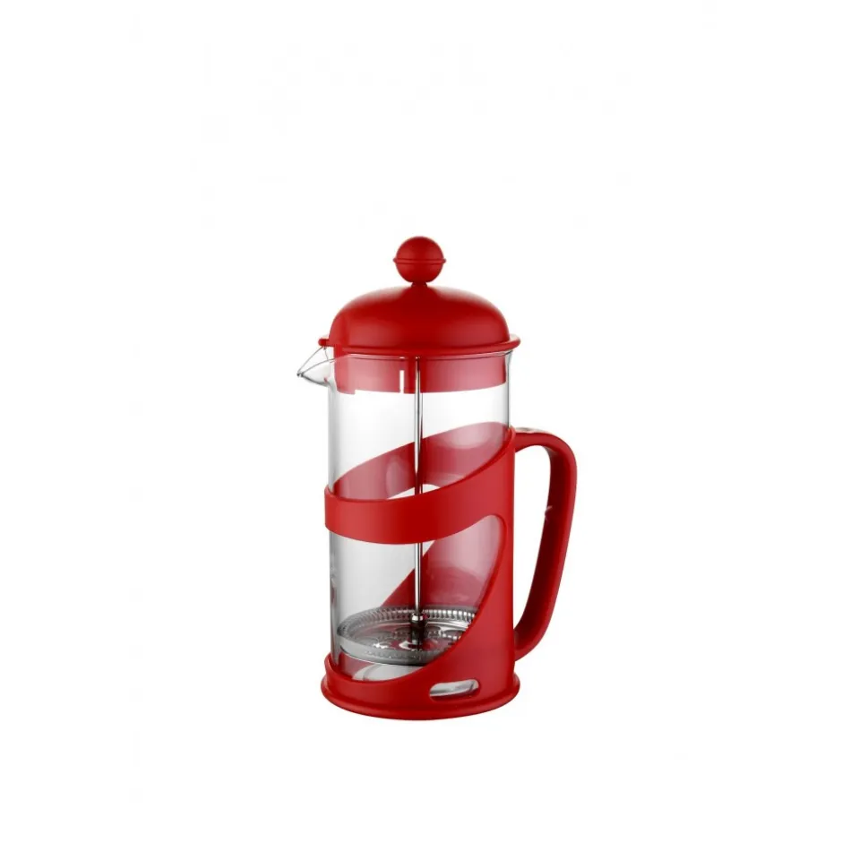 Cafetera Francesa Borosilicato 1000ml Rojo Cali Lugano
