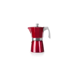 Cafetera Italiana Express 450ml Aluminio Roja Evva Ibili