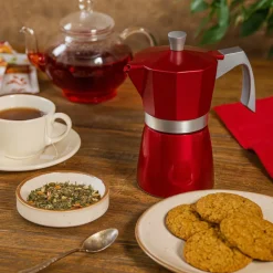 Cafetera Italiana Express 450ml Aluminio Roja Evva Ibili