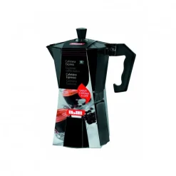 Cafetera Italiana Express 700ml Aluminio Negra Ibili