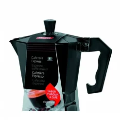 Cafetera Italiana Express 700ml Aluminio Negra Ibili