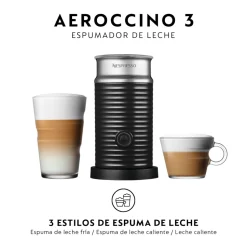 Cafetera Nespresso Inissia Black + Espumador Aeroccino