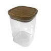 Canister de Borosilicato con Tapa de Madera 10x15cm Lugano