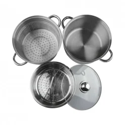 Cocedor de Pastas Verduras 4pzs Inoxidable 24cm Dussel