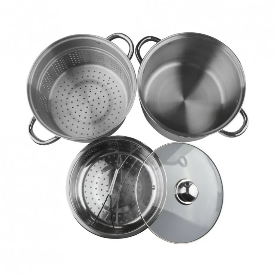 Cocedor de Pastas Verduras 4pzs Inoxidable 24cm Dussel