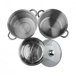 Cocedor de Pastas Verduras 4pzs Inoxidable 24cm Dussel
