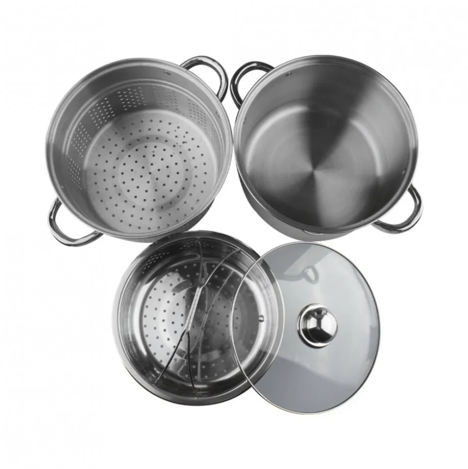 Cocedor de Pastas Verduras 4pzs Inoxidable 24cm Dussel