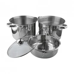 Cocedor de Pastas Verduras 4pzs Inoxidable 24cm Dussel