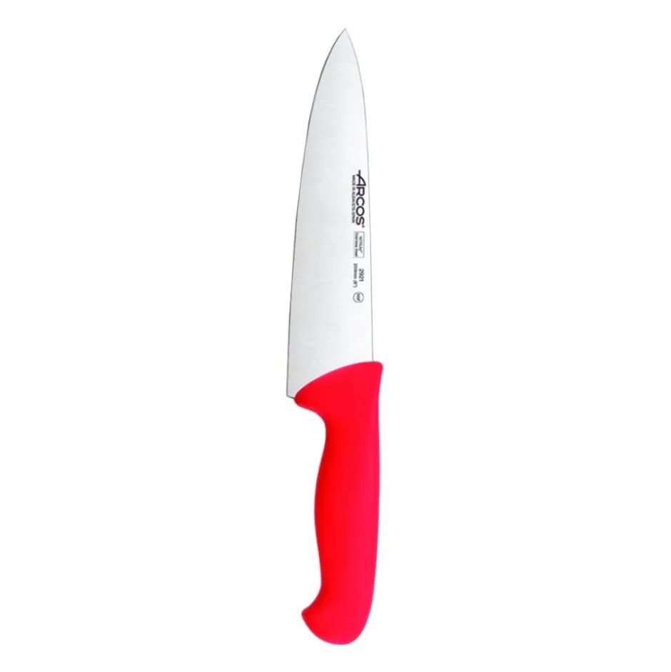 Cuchillo Medio Golpe Arcos 20 cm Mango Rojo