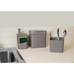 Dispensador Lavaloza con Porta Esponja Gris 0,650lt OU
