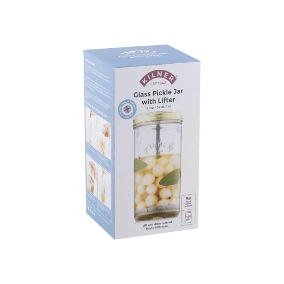 Frasco con Levantador de Aceitunas 1 lt Kilner