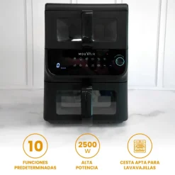 Freidora de Aire Duo 10lt Negra Mouvair