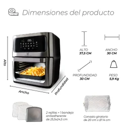 Freidora de aire 12 lt Kitchen-it Max Edition