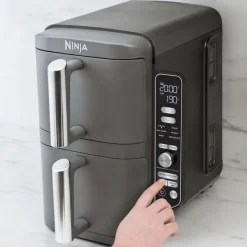 Freidora de Aire Ninja Vertical Double Basket 9,5L Gris XL