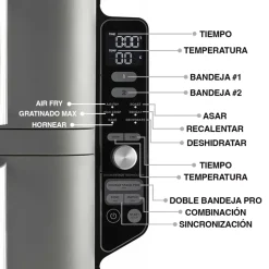 Freidora de Aire Ninja Vertical Double Basket 9,5L Gris XL