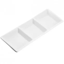 Fuente Rectangular 3 Divisiones 32cm Banket Wolfen