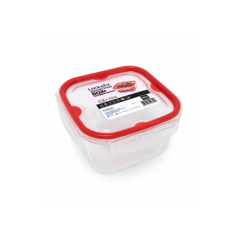 Hermético Cuadrado 400ml Plástico Lock&Fit Box FTA