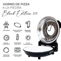 Horno para Pizza a la Piedra Black Edition Kitchen-it