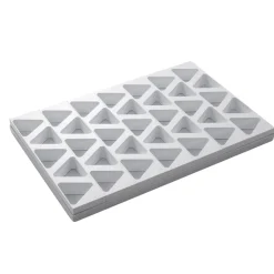 Kit 4pzs Molde Monoporción Triangular 4,2x3,8cm 48un Plástico Martellato