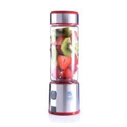 Licuadora Electrica Portátil Vaso de Vidrio 450ml Rojo Spow Davoli