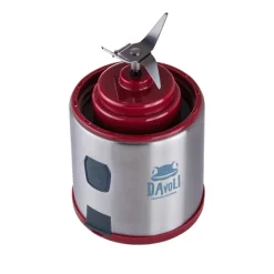 Licuadora Electrica Portátil Vaso de Vidrio 450ml Rojo Spow Davoli