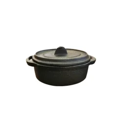 Mini Cacerola de hierro fundido con tapa Ovalada 12.5 cm Lugano
