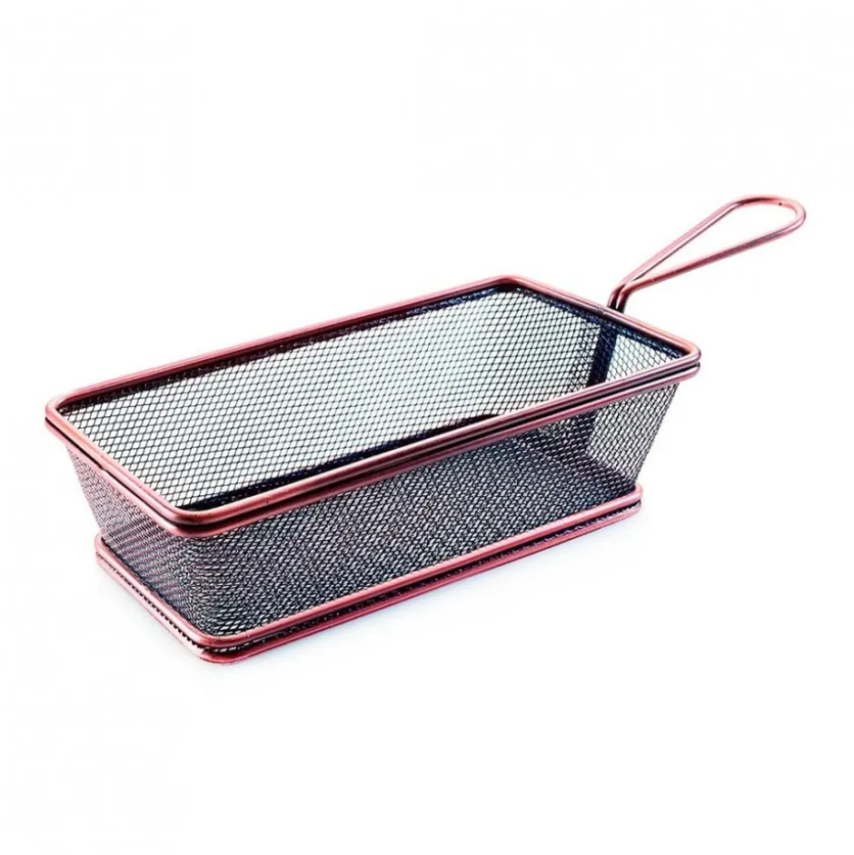 Mini Colador Rectangular Bronce 21x11x6cm Lacor