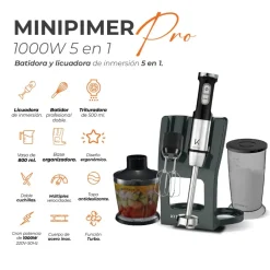 Minipimer 1000W Pro 5 en 1 Kitchen-it