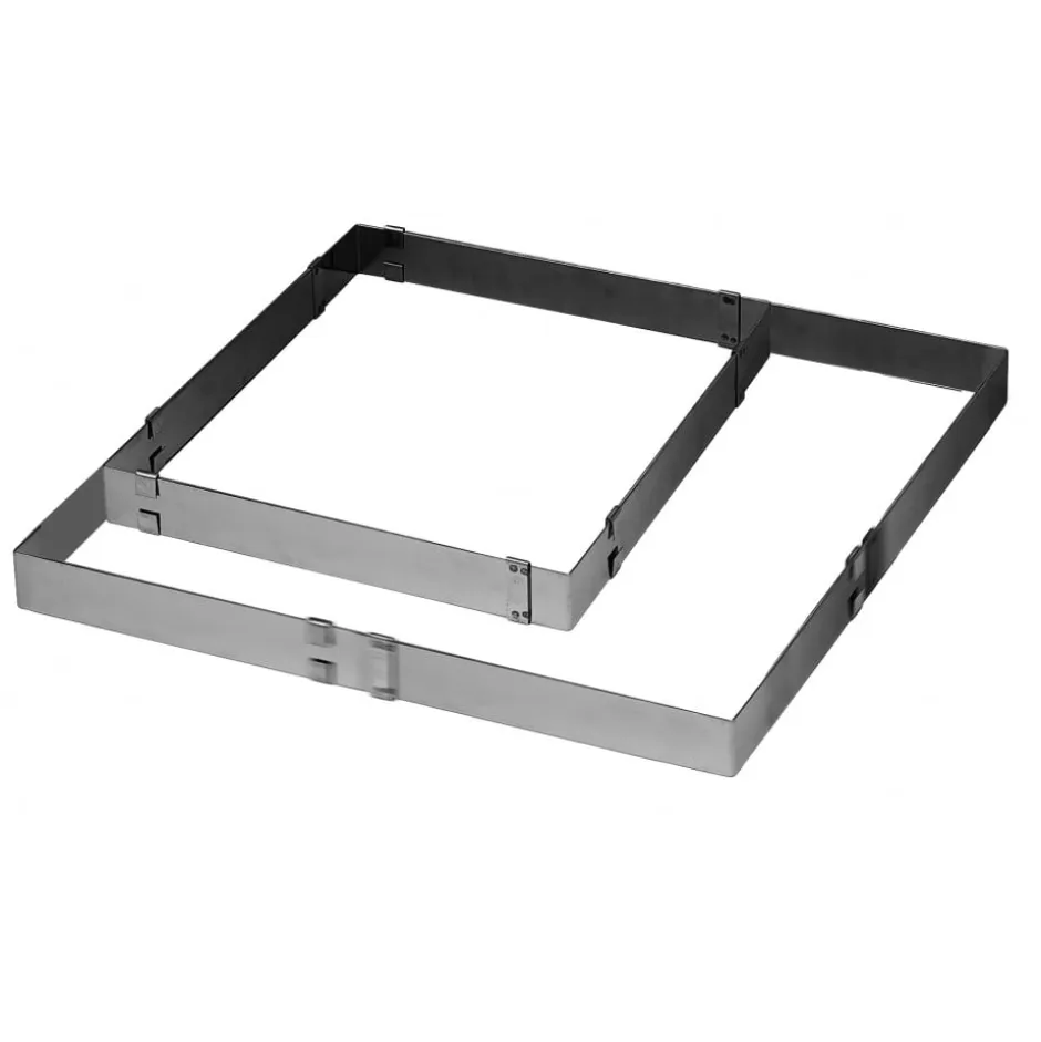 Molde Extensible Cuadrado Inoxidable Martellato