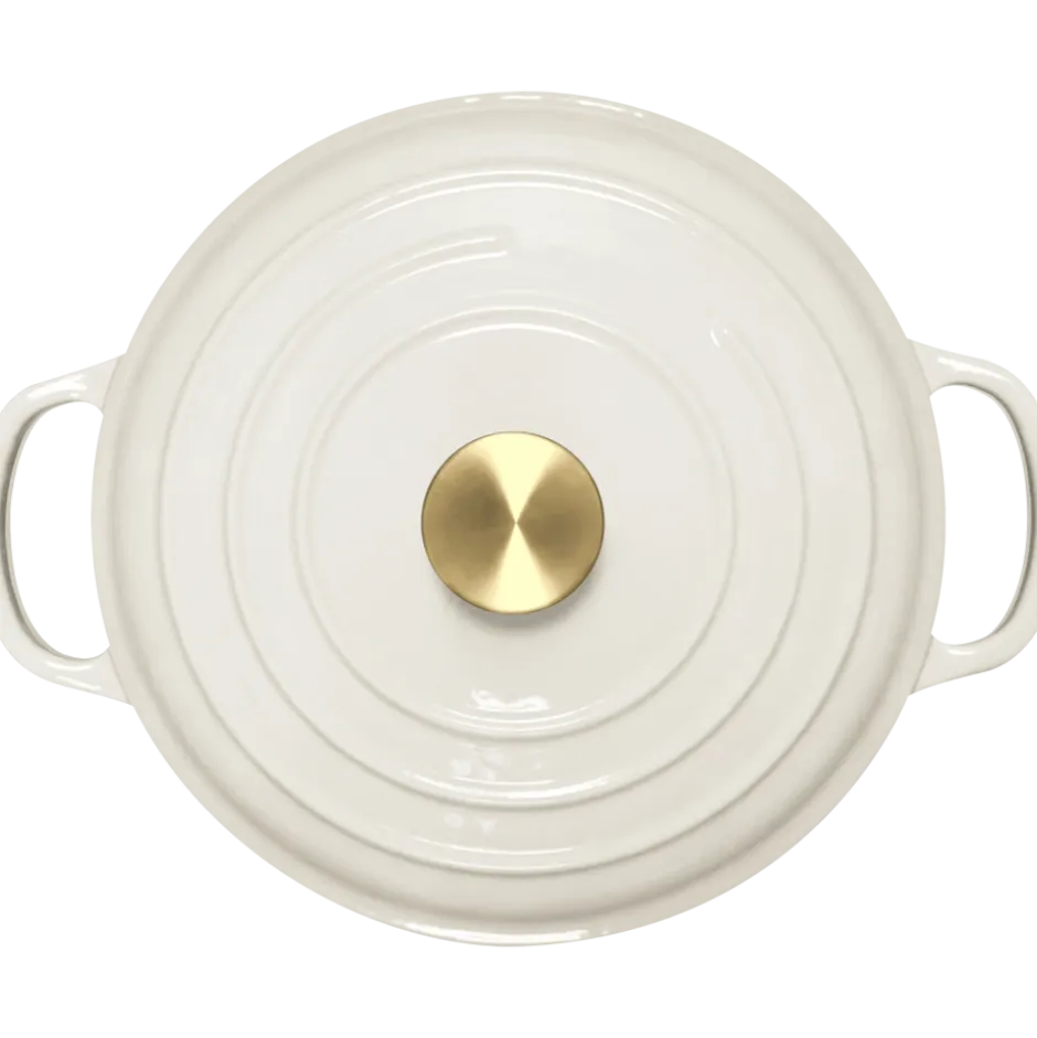 Olla Fierro Esmaltado Blanco 28 cm Lugano