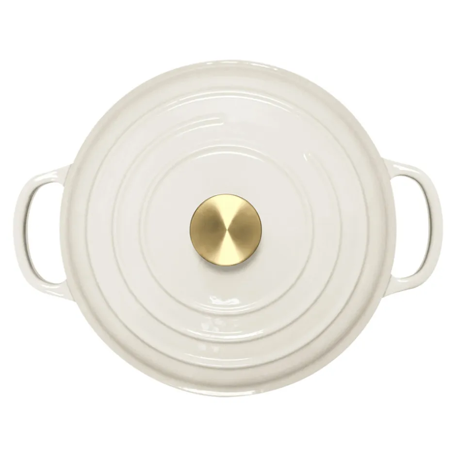 Olla Fierro Esmaltado Blanco 22 cm Lugano