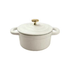 Olla Fierro Esmaltado Blanco 10 cm Lugano